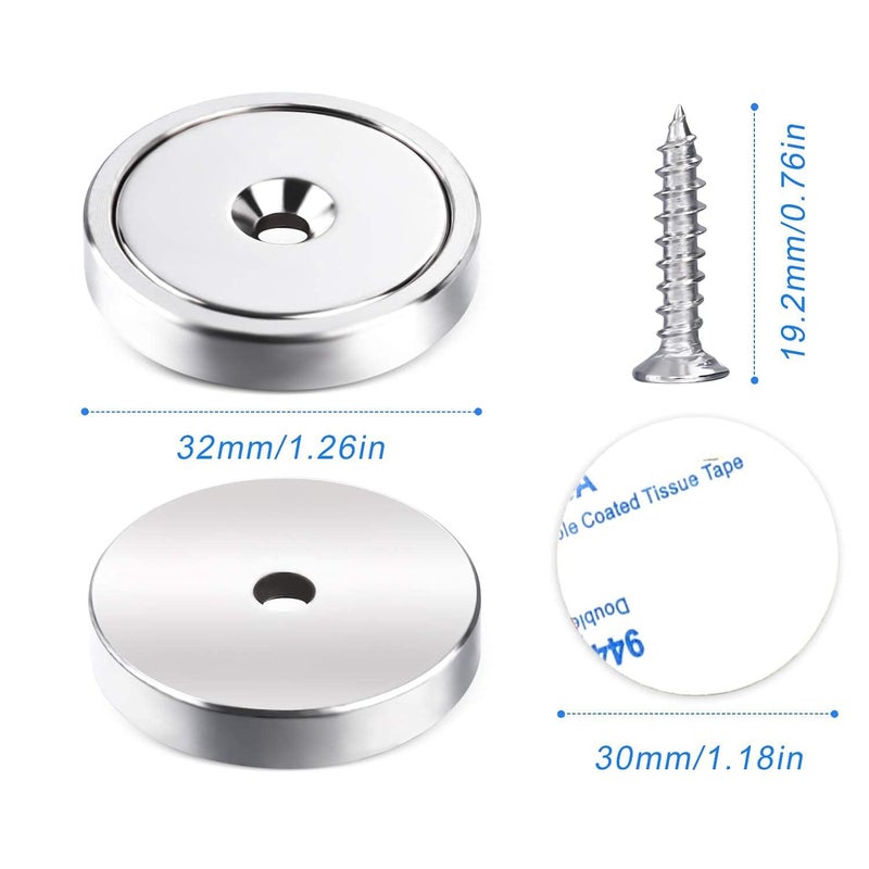 LOVIMAG 50 Pack Strong Magnets, 110 lbs Neodymium Magnets with Screws for Wall Mounting, Door Magnet for Kitchen Doors, Rare Earth Magnet for Holding Tools Lifting,Tool Organizer - Image 2